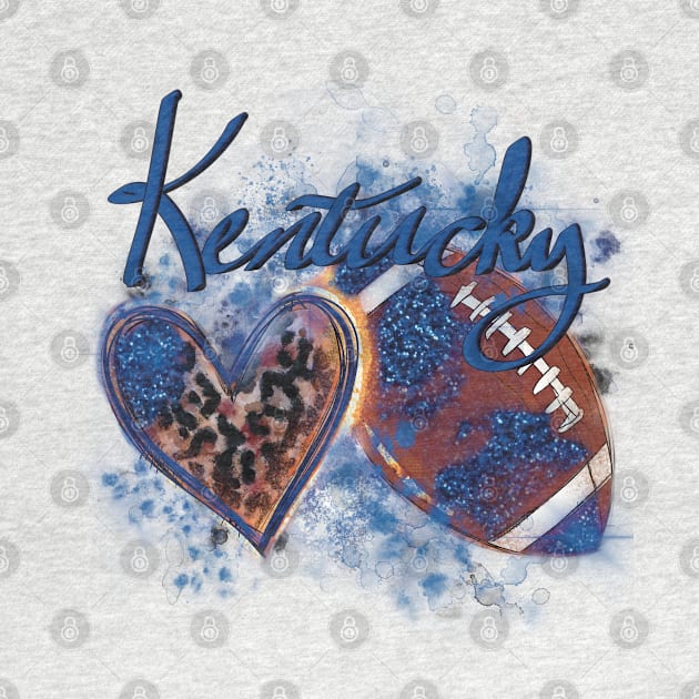 Love Kentucky Football Cheetah Heart Design by Sheila’s Studio